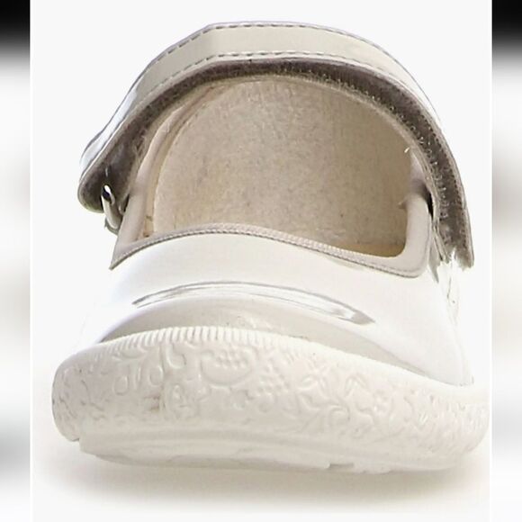 New Naturino Pavia Mary Jane's Flat kids girls light gray white size 34 USA 2.5 - Picture 2 of 5